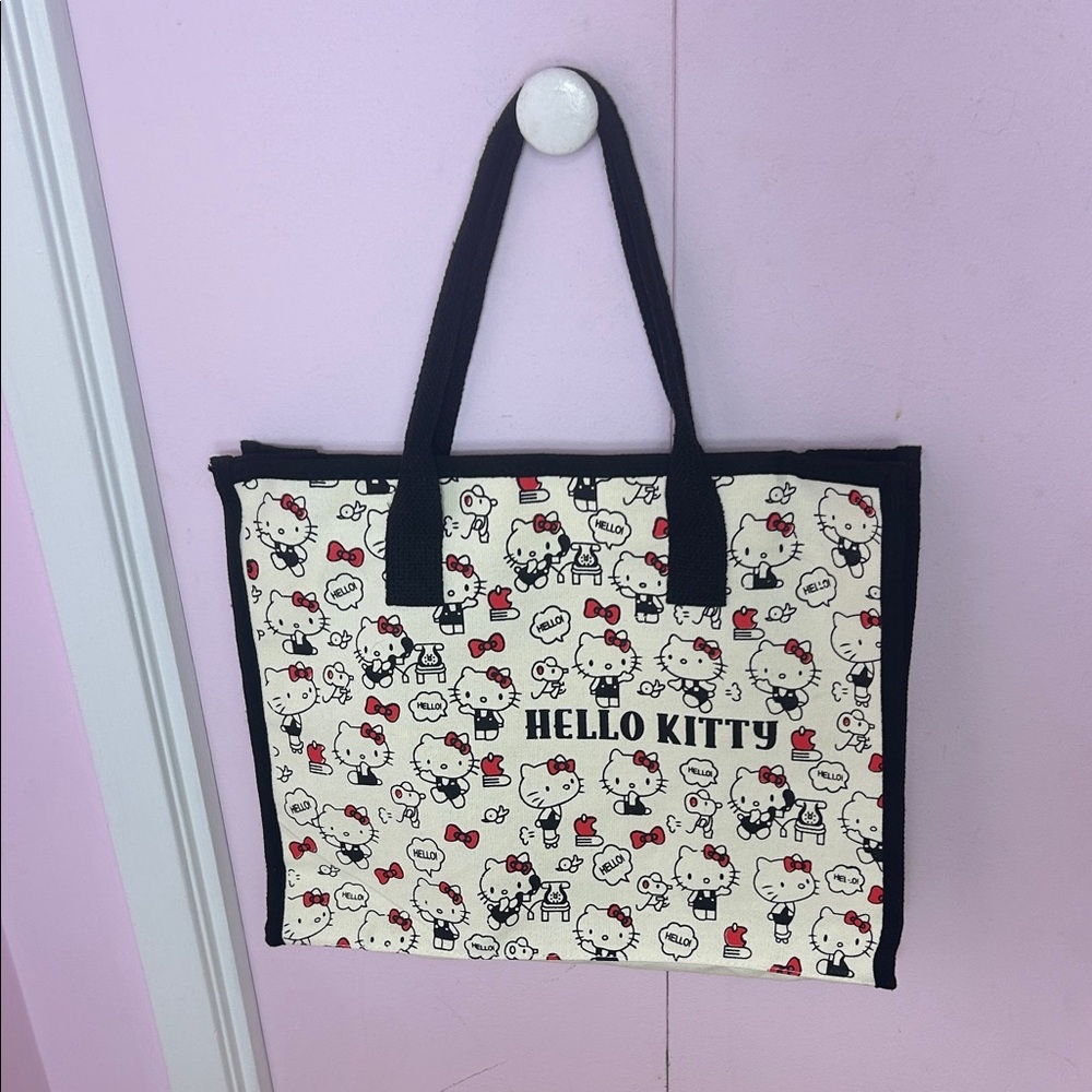Hello Kitty Tote Bag - Black, Red, and White